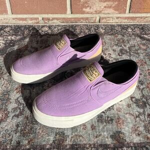 Nike SB Stefan Janoski Slip On / Youth 5.5 / Canvas Skate Shoes Violet Purple